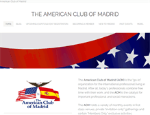 Tablet Screenshot of americanclubofmadrid.com